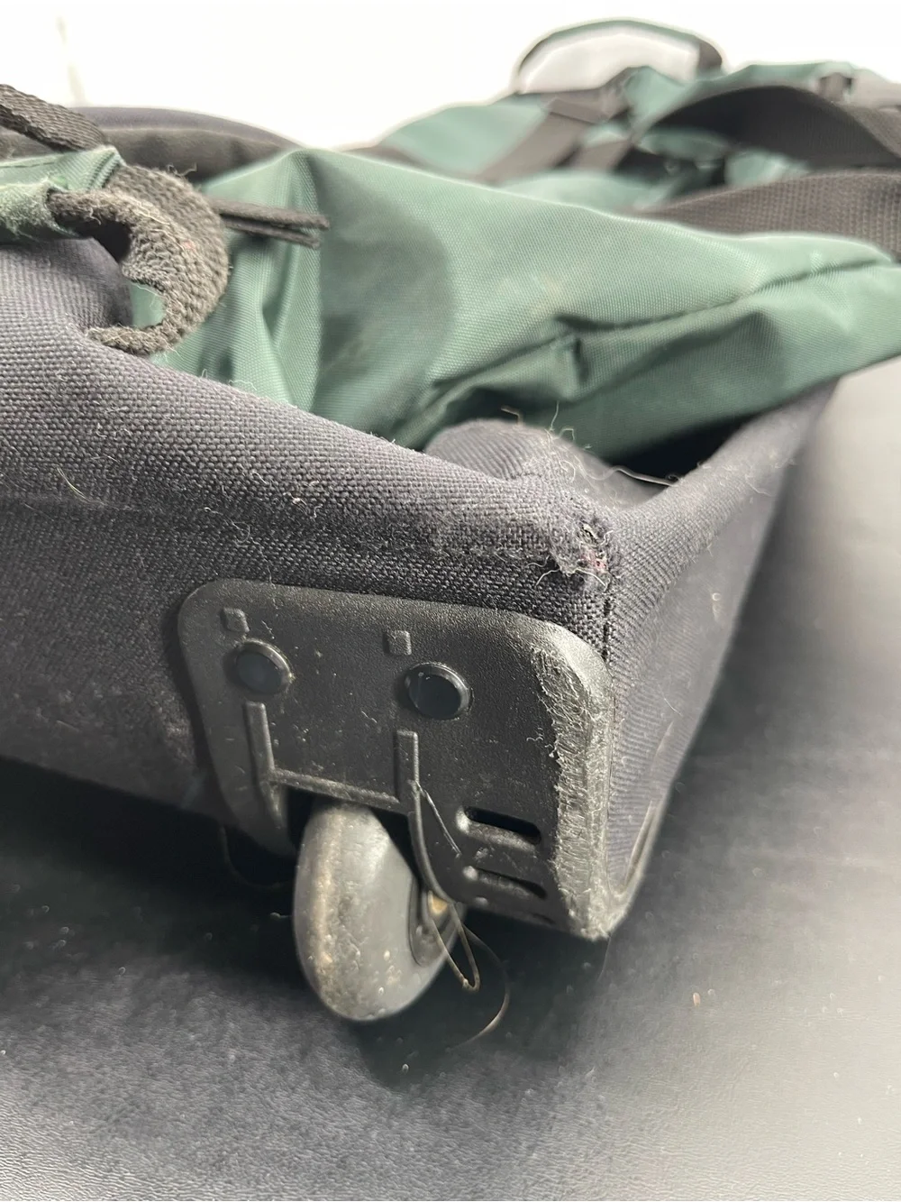 Vintage L.L. Bean Forest Rolling Green Duffel, JES monogram Large